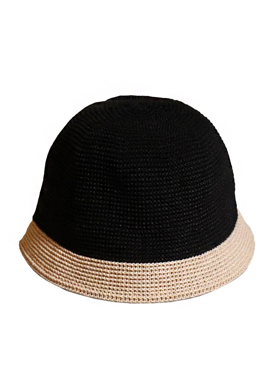 [unisex]BRISBANE BLACK/BEIGE BUCKET HAT