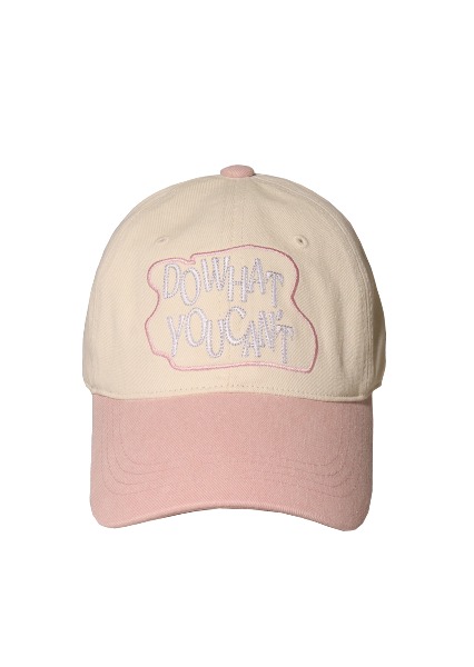 DO WHAT YOU CANT BEIGE/PINK BALL CAP