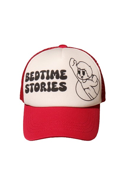 BEDTIME STORIES RED TRUCKER HAT