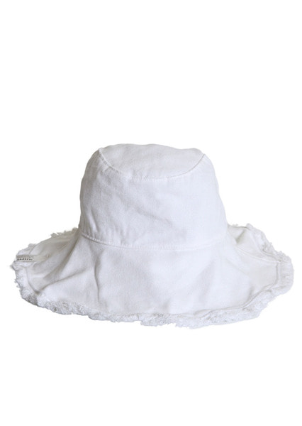 [unisex]REVERSIBLE WHITE BUCKET HAT