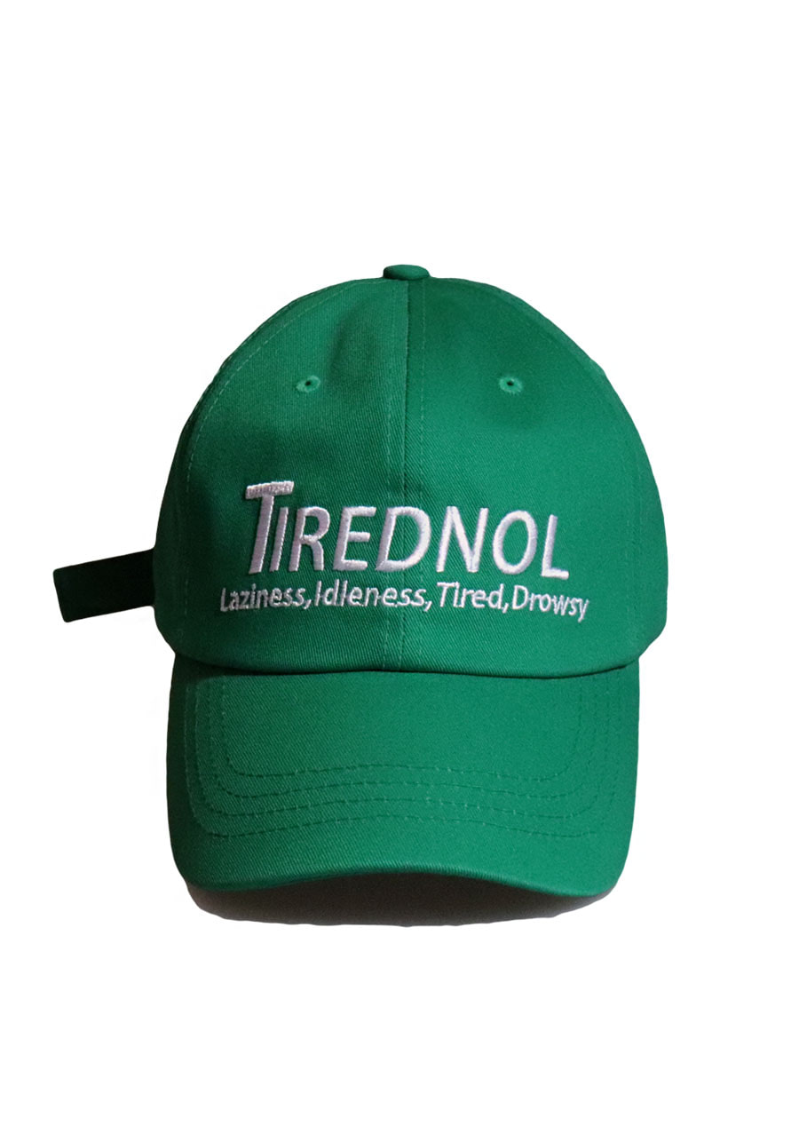 [unisex]TIREDNOL GREEN BALL CAP