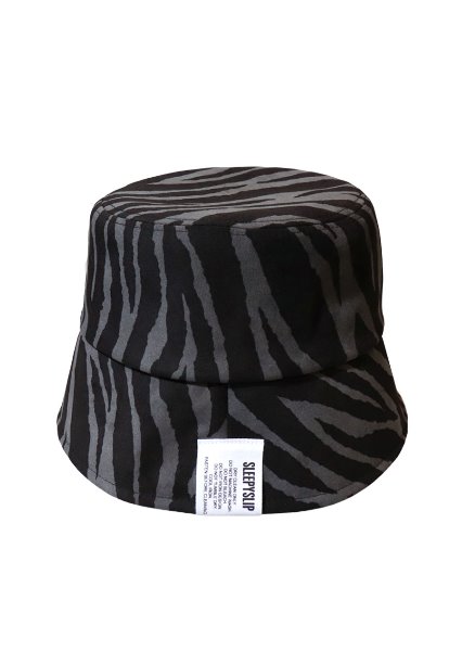 [unisex]ZEBRA BLACK/GRAY BUCKET HAT