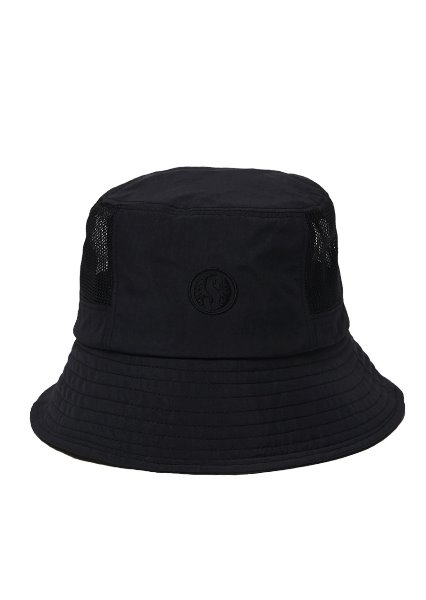 [unisex]S LOGO MASH BLACK BUCKET HAT