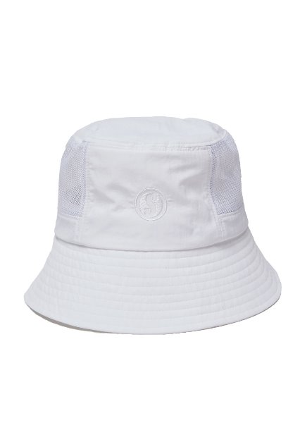 [unisex]S LOGO MASH WHITE BUCKET HAT