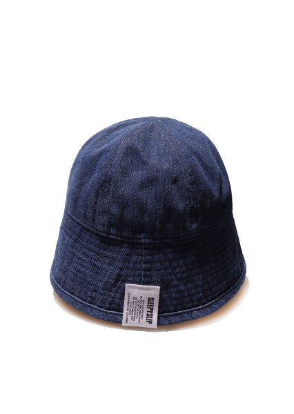 [unisex]ROUND BLUE DENIM BUCKET HAT