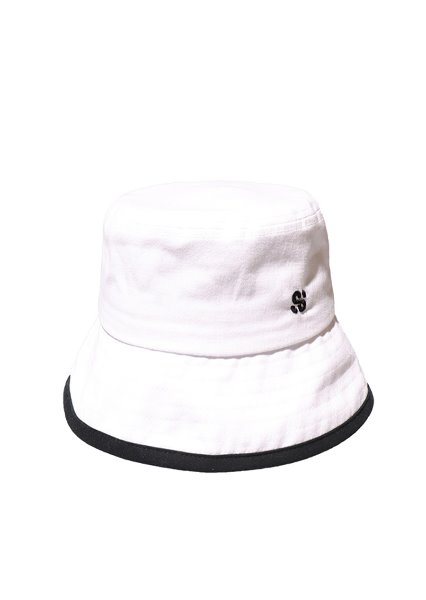[unisex]PIGMENT TRIM WHITE BUCKET HAT