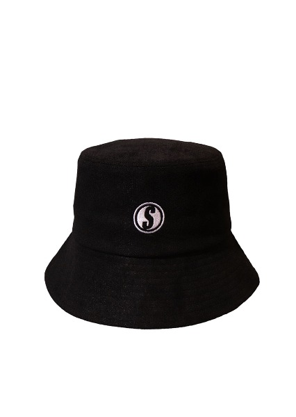 [unisex]S LOGO TOWEL BLACK BUCKET HAT